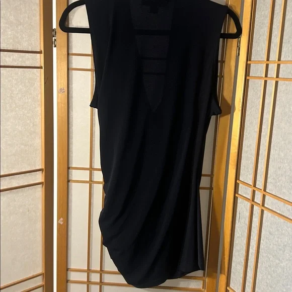 MICHAEL Michael Kors Black Sleeveless Draped Top - Picture 4 of 8